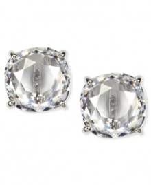 Impeccable sparkle from Givenchy. These stud earrings flaunt a sparkling crystal stone. Crafted in imitation rhodium plated mixed metal. Approximate diameter: 1/2 inch. Impeccable sparkle from Givenchy. These stud earrings flaunt a sparkling crystal stone. Crafted in imitation rhodium plated mixed metal. Approximate diameter: 1/2 inch.