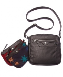 Easygoing and outfitted for adventure, this travel-ready crossbody from Tyler Rodan is the perfect companion. With a sturdy adjustable strap, plenty of pockets and secure zip-top closure, it includes 2 complementary zip pouches for extra convenience. Easygoing and outfitted for adventure, this travel-ready crossbody from Tyler Rodan is the perfect companion. With a sturdy adjustable strap, plenty of pockets and secure zip-top closure, it includes 2 complementary zip pouches for extra convenience.