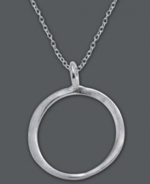 The perfect personalized gift. A polished sterling silver pendant features the letter O with a chic asymmetrical shape. Comes with a matching chain. Approximate length: 18 inches. Approximate drop: 7/8 inch.