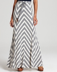 Ella Moss Skirt - Calico Stripe Maxi Skirt