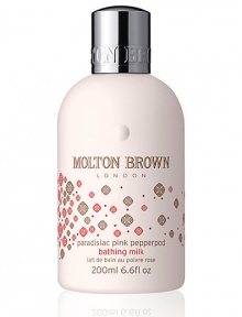 The perfect companion to the black pepper collection, this warm, deeply spiced yet sweet bath milk will leave you feeling energized and indulgent. These rich, sensual bath and body products are perfect for every modern woman. 6.6 oz. The perfect companion to the black pepper collection, this warm, deeply spiced yet sweet bath milk will leave you feeling energized and indulgent. These rich, sensual bath and body products are perfect for every modern woman. 6.6 oz.