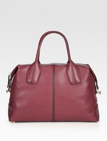 EXCLUSIVELY ONLINE AT SAKS.COM. Sumptuous leather defines this structured silhouette, roomy enough to stash your everyday essentials.Double top handles, 6 drop Adjustable shoulder strap, 13-15 drop Top zip closure Protective metal feet One inside zip pocket Two inside open pockets Nylon lining 15½W X 10H X 6D Made in Italy EXCLUSIVELY ONLINE AT SAKS.COM. Sumptuous leather defines this structured silhouette, roomy enough to stash your everyday essentials.Double top handles, 6 drop Adjustable shoulder strap, 13-15 drop Top zip closure Protective metal feet One inside zip pocket Two inside open pockets Nylon lining 15½W X 10H X 6D Made in Italy