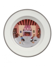 A farmer plows his way through the countryside on this Design Naif rim soup bowl, featuring premium Villeroy & Boch porcelain. A farmer plows his way through the countryside on this Design Naif rim soup bowl, featuring premium Villeroy & Boch porcelain.