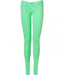 Stylish jeans in fine, cotton stretch blend - A chic standout from cult LA denim label True Religion - Vibrant and on-trend in neon green - Low rise skinny cut flatters and accentuates every curve - Traditional five pocket style with belt loops, zip fly and button closure - Pair with an oversize cardigan, tank and ballet flats or a tunic top and flat sandals or wedges Stylish jeans in fine, cotton stretch blend - A chic standout from cult LA denim label True Religion - Vibrant and on-trend in neon green - Low rise skinny cut flatters and accentuates every curve - Traditional five pocket style with belt loops, zip fly and button closure - Pair with an oversize cardigan, tank and ballet flats or a tunic top and flat sandals or wedges