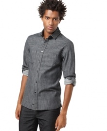 Top off your look with your new favorite blues -- this shirt from Vintage Red gives you the right update on your denim. Top off your look with your new favorite blues -- this shirt from Vintage Red gives you the right update on your denim.