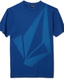 A t-shirt with a cool graphic like this from Volcom and your favorite jeans is a style pairing that's set in stone.