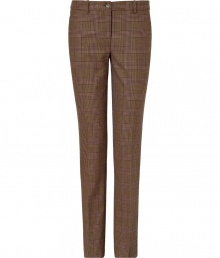 Your workweek just got more chic with these slim checked pants from Michael Kors - Flat front, belt loops, off-seam pockets, back welt pockets with buttons, straight leg, all-over check print - Wear with a cashmere pullover and embellished ballet flats Your workweek just got more chic with these slim checked pants from Michael Kors - Flat front, belt loops, off-seam pockets, back welt pockets with buttons, straight leg, all-over check print - Wear with a cashmere pullover and embellished ballet flats
