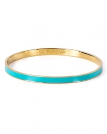 Feel blue with this simple 12-karat gold and enamel bangle from kate spade new york. Worn solo or stacked, it's the piece we want bright now.