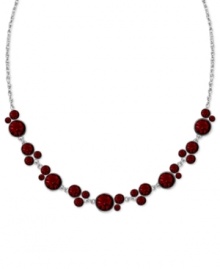 Paint the town red with this necklace from 2028. Crafted from silver-tone mixed metal, the red glass accents adorning the necklace make a bold statement. Approximate adjustable length: 16 inches. Approximate width: 1/3 inch. Paint the town red with this necklace from 2028. Crafted from silver-tone mixed metal, the red glass accents adorning the necklace make a bold statement. Approximate adjustable length: 16 inches. Approximate width: 1/3 inch.