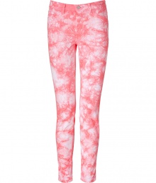 Stylish jean in fine, printed cotton stretch blend - On-trend coral motif - Skinny, medium rise capri cut sits comfortably at hips - Classic five pocket style crops above ankles - Zip fly, belt loops and single button closure - Versatile and chic, great for day or evening - Dress up with an oversize silk blouse and platform pumps, or go for a more casual look with a billowy tunic top and leather sandals Stylish jean in fine, printed cotton stretch blend - On-trend coral motif - Skinny, medium rise capri cut sits comfortably at hips - Classic five pocket style crops above ankles - Zip fly, belt loops and single button closure - Versatile and chic, great for day or evening - Dress up with an oversize silk blouse and platform pumps, or go for a more casual look with a billowy tunic top and leather sandals