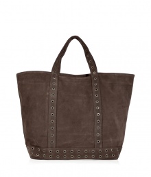 The only tote youll ever need, this high style version of the classic carryall from Vanessa Bruno is a must-have casual staple - Large shopper shape, carrying handles, grommet-detailed straps and base, small internal pocket for everyday essentials - Perfect for work, travel, or shopping around town The only tote youll ever need, this high style version of the classic carryall from Vanessa Bruno is a must-have casual staple - Large shopper shape, carrying handles, grommet-detailed straps and base, small internal pocket for everyday essentials - Perfect for work, travel, or shopping around town