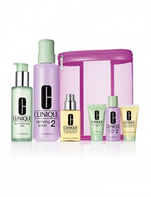 A gift to get her glowing wherever she goes. 3-Step Skin Care in full and travel sizes. See the cleanest, freshest, healthiest version of your skin. Dermatologist-developed 3-Step. Here, one set to keep at home, one to take, all in a large mesh cosmetics bag. Great skin, at a great value. Made in USA. A gift to get her glowing wherever she goes. 3-Step Skin Care in full and travel sizes. See the cleanest, freshest, healthiest version of your skin. Dermatologist-developed 3-Step. Here, one set to keep at home, one to take, all in a large mesh cosmetics bag. Great skin, at a great value. Made in USA.