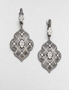 From the Gothic Collection. A Moroccan-inspired design in highly-detailed sterling silver and sparkling white sapphires. Sterling silverWhite sapphiresDrop, about 1.8Lever backImported From the Gothic Collection. A Moroccan-inspired design in highly-detailed sterling silver and sparkling white sapphires. Sterling silverWhite sapphiresDrop, about 1.8Lever backImported