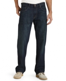 Give yourself a little room to move in these loose, straight-leg jeans from Levi's. Give yourself a little room to move in these loose, straight-leg jeans from Levi's.