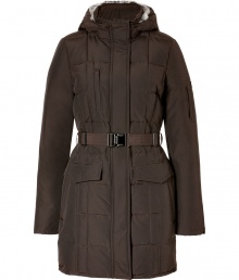 Stylish and sporty with an ultra soft rabbit fur lined hood, Woolrichs Blizzard down parka is a must for cool weather looks - Stand-up collar, hood with rabbit fur lining, long sleeves with zip pocket, fitted ribbed knit cuffs, hidden two-way front zip, front patch pockets, elasticized back with adjustable belt, quilted front and back - Contemporary fit, fitted waist, slightly longer length - A versatile, classic coat perfect for both city streets and country slopes Stylish and sporty with an ultra soft rabbit fur lined hood, Woolrichs Blizzard down parka is a must for cool weather looks - Stand-up collar, hood with rabbit fur lining, long sleeves with zip pocket, fitted ribbed knit cuffs, hidden two-way front zip, front patch pockets, elasticized back with adjustable belt, quilted front and back - Contemporary fit, fitted waist, slightly longer length - A versatile, classic coat perfect for both city streets and country slopes
