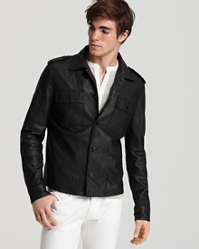 Spurr Military Leather Jacket Spurr Military Leather Jacket