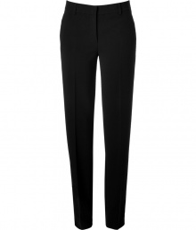 Classic trousers made of synthetic fiber blend - New, feminine silhouette, slim straight legs - Two side slit pockets - Zippered front - Chic design makes it an ingenious business and evening basic - Try it with blouse, blazer and platform pumps Classic trousers made of synthetic fiber blend - New, feminine silhouette, slim straight legs - Two side slit pockets - Zippered front - Chic design makes it an ingenious business and evening basic - Try it with blouse, blazer and platform pumps