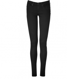 Strut into new season glamour in Juicy Coutures leather striped skinnies, detailed in jet black stretch denim for that urban-cool feel - Classic five-pocket style, zip fly, button closure, belt loops - Form-fitting - For a dressy finish, wear with statement fur coats and edgy printed pumps Strut into new season glamour in Juicy Coutures leather striped skinnies, detailed in jet black stretch denim for that urban-cool feel - Classic five-pocket style, zip fly, button closure, belt loops - Form-fitting - For a dressy finish, wear with statement fur coats and edgy printed pumps
