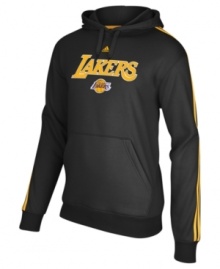 Take your shot at being a super fan in this comfortable Los Angeles Lakers NBA fleece hoodie from adidas. Take your shot at being a super fan in this comfortable Los Angeles Lakers NBA fleece hoodie from adidas.