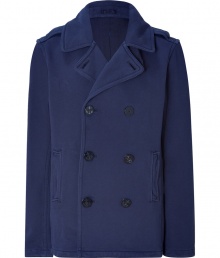 Brave the transitional months in this luxe classic pea coat from Polo Ralph Lauren - Spread collar, double-breasted, front button placket, epaulets, two flap pockets, back vent - Pair with jeans, a long sleeve henley, and motorcycle boots Brave the transitional months in this luxe classic pea coat from Polo Ralph Lauren - Spread collar, double-breasted, front button placket, epaulets, two flap pockets, back vent - Pair with jeans, a long sleeve henley, and motorcycle boots