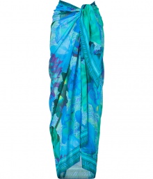 Whether tied around your waist or worn as a tropical-chic scarf, this Matthew Williamson Escape printed sarong injects summer-ready style into your look - Long convertible shape, allover tropical floral print, zebra print border - Style with a printed bikini and sandals or tied around your neck with an elevated jeans-and-tee ensemble Whether tied around your waist or worn as a tropical-chic scarf, this Matthew Williamson Escape printed sarong injects summer-ready style into your look - Long convertible shape, allover tropical floral print, zebra print border - Style with a printed bikini and sandals or tied around your neck with an elevated jeans-and-tee ensemble