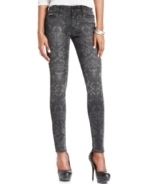 With a faded brocade print, these Else Jeans skinny jeans are a hot pick for a stylish winter wardrobe!