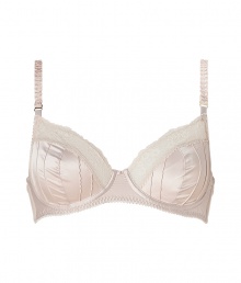 Vintage-inspired styling informs this coquettish bra from Stella McCartney - Soft three-quarter cups with lace trim and pintuck details, adjustable straps and hook and eye closure - Perfect under virtually any outfit, or pair with matching panties for stylish lounging Vintage-inspired styling informs this coquettish bra from Stella McCartney - Soft three-quarter cups with lace trim and pintuck details, adjustable straps and hook and eye closure - Perfect under virtually any outfit, or pair with matching panties for stylish lounging