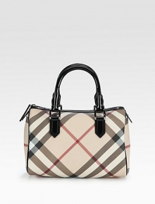 Signature Burberry check defines this roomy design rendered in durable PVC with chic contrast trim.Double top handles, 5 drop Top zip closure One inside zip pocket Nylon lining 11W X 8H X 6D PVC Imported Signature Burberry check defines this roomy design rendered in durable PVC with chic contrast trim.Double top handles, 5 drop Top zip closure One inside zip pocket Nylon lining 11W X 8H X 6D PVC Imported