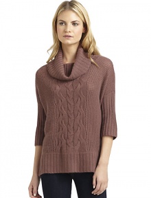THE LOOKCowlneckOpen knit construction with cable knit designRibbed knit trimTHE FITAbout 26 from shoulder to hemTHE MATERIALCashmereCARE & ORIGINDry cleanImportedModel shown is 5'9 (175cm) wearing US size Small. THE LOOKCowlneckOpen knit construction with cable knit designRibbed knit trimTHE FITAbout 26 from shoulder to hemTHE MATERIALCashmereCARE & ORIGINDry cleanImportedModel shown is 5'9 (175cm) wearing US size Small.