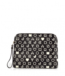 Bring chic appeal to your trusty tablet with this quirky-cool logo case from Marc by Marc Jacobs - Top zip closure, all-over logo print, side carrying strap - Perfect for work, travel, or as a thoughtful gift for your tech-savvy girlfriend Bring chic appeal to your trusty tablet with this quirky-cool logo case from Marc by Marc Jacobs - Top zip closure, all-over logo print, side carrying strap - Perfect for work, travel, or as a thoughtful gift for your tech-savvy girlfriend