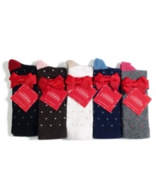 Happy feet. Polka dots add some fun to these soft, cashmere blend crew socks by Charter Club. Happy feet. Polka dots add some fun to these soft, cashmere blend crew socks by Charter Club.