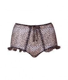 Bring instant romantic appeal to your lingerie favorites with these vintage-style French briefs from Chantal Thomass - Ruffled sides, bow detail at high waist, allover animal print - Perfect under virtually any outfit or paired with a matching bra for stylish lounging Bring instant romantic appeal to your lingerie favorites with these vintage-style French briefs from Chantal Thomass - Ruffled sides, bow detail at high waist, allover animal print - Perfect under virtually any outfit or paired with a matching bra for stylish lounging