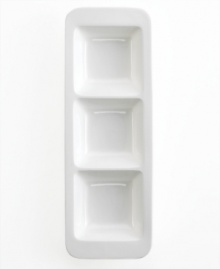 Set 5-star standards for your table with this sleek 3-section server from Hotel Collection. Balancing a delicate look and exceptional durability, the translucent Bone China collection of dinnerware and dishes is designed to cater virtually any occasion. Set 5-star standards for your table with this sleek 3-section server from Hotel Collection. Balancing a delicate look and exceptional durability, the translucent Bone China collection of dinnerware and dishes is designed to cater virtually any occasion.
