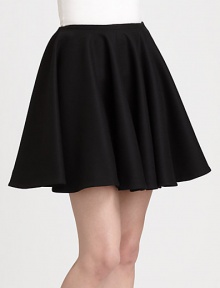 Flirty and feminine, rendered in luxurious felted wool.Self waistbandCircle skirtConcealed side zipAbout 22 longWoolDry cleanMade in Italy of imported fabricModel shown is 5'10 (177cm) wearing US size 4. Flirty and feminine, rendered in luxurious felted wool.Self waistbandCircle skirtConcealed side zipAbout 22 longWoolDry cleanMade in Italy of imported fabricModel shown is 5'10 (177cm) wearing US size 4.