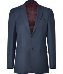 Finish your look on a handsome note with Burberry Londons perfectly tailored twill striped jacket, detailed in luxe virgin wool for an edge of timeless-elegance - Notched lapel, long sleeves, buttoned cuffs, double buttoned front, flap pockets, breast pocket, double back vents, bordeaux lining - Modern tailored fit - Team with matching pants and a sharply cut button-down, or with tailored trousers and ultra thin cashmere knit pullovers Finish your look on a handsome note with Burberry Londons perfectly tailored twill striped jacket, detailed in luxe virgin wool for an edge of timeless-elegance - Notched lapel, long sleeves, buttoned cuffs, double buttoned front, flap pockets, breast pocket, double back vents, bordeaux lining - Modern tailored fit - Team with matching pants and a sharply cut button-down, or with tailored trousers and ultra thin cashmere knit pullovers