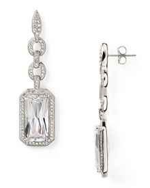 Lora Paolo's shapely rectangular drop earrings are an exquisite choice. The angular cascade of crystals and cubic zirconia ensures this timelss pair will light up every look.