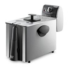 Deep fry like a pro with the De'longhi Dual Zone Deep Fryer, utilizing innovative technology that prevents lingering odors, features a patented easy-clean draining system as well as preventative safety features that allow for worry-free frying. Deep fry like a pro with the De'longhi Dual Zone Deep Fryer, utilizing innovative technology that prevents lingering odors, features a patented easy-clean draining system as well as preventative safety features that allow for worry-free frying.