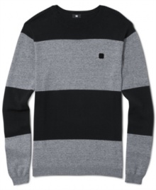 Get ready to pull out the big dogs. When the weather turns, this sweater from DC Shoes is ready to keep you warm in style. Get ready to pull out the big dogs. When the weather turns, this sweater from DC Shoes is ready to keep you warm in style.