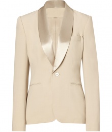 Invest in elevated style with this ultra-luxe blazer from Ralph Lauren - Satin detailed wide lapels, single button closure, single chest pocket, two welt waist pockets, tailored fit - Pair with slim fit trousers, a sleek button down, and classic pumps Invest in elevated style with this ultra-luxe blazer from Ralph Lauren - Satin detailed wide lapels, single button closure, single chest pocket, two welt waist pockets, tailored fit - Pair with slim fit trousers, a sleek button down, and classic pumps