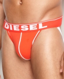 Who says support has to be boring? Here, Diesel hits just the right note of bright in its cotton stretch jockstrap. Who says support has to be boring? Here, Diesel hits just the right note of bright in its cotton stretch jockstrap.