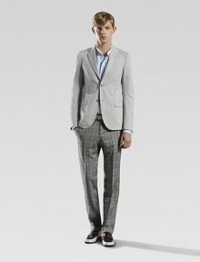 Sophisticated, slim-fitting silhouette designed in superfine cotton.ButtonfrontNotch lapelFront patch pocketsAbout 28¼ from shoulder to hemRayonDry cleanMade in Italy Sophisticated, slim-fitting silhouette designed in superfine cotton.ButtonfrontNotch lapelFront patch pocketsAbout 28¼ from shoulder to hemRayonDry cleanMade in Italy