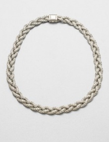 From the Classic Chain Collection. This nature-inspired style from a socially and environmentally responsible brand features intricately designed sterling silver chains in a braided style. Sterling silverLength, about 18Push clasp closureImported From the Classic Chain Collection. This nature-inspired style from a socially and environmentally responsible brand features intricately designed sterling silver chains in a braided style. Sterling silverLength, about 18Push clasp closureImported