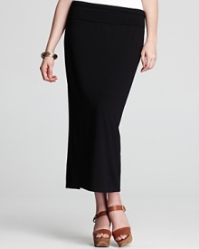 Exercise restrained minimalism in this sleek Eileen Fisher maxi skirt, boasting a foldover waistband for a chic, understated finish.