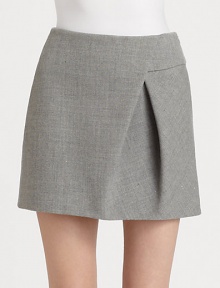 Asymmetrical pleats, silk lining and an ultra-short silhouette define this flirty, wool-rich staple. Invisible side zipperSilk liningAbout 16 long78% wool/20% polyamide/2% polyurethaneDry cleanImportedModel shown is 5'10 (177cm) wearing US size 2. Asymmetrical pleats, silk lining and an ultra-short silhouette define this flirty, wool-rich staple. Invisible side zipperSilk liningAbout 16 long78% wool/20% polyamide/2% polyurethaneDry cleanImportedModel shown is 5'10 (177cm) wearing US size 2.