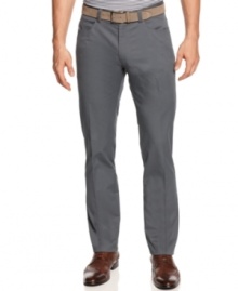 Find your workweek groove with these pants from Calvin Klein. Dressed up or down, these will fit any occasion.