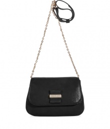 Work a ladylike edge into your after-dark attire with See by Chlo?s shimmering back leather shoulder bag - Flap with logo engraved detail, chain strap with leather handle, inside back wall slot pocket - Sling across a cocktail frock with retro-style peep-toes Work a ladylike edge into your after-dark attire with See by Chlo?s shimmering back leather shoulder bag - Flap with logo engraved detail, chain strap with leather handle, inside back wall slot pocket - Sling across a cocktail frock with retro-style peep-toes