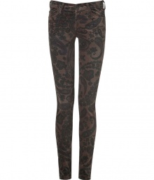 Set the style bar for casual cool looks with Citizens of Humanitys paisley print velvet skinnies, perfect for pairing with cozy knits and favorite leather boots - Classic five-pocket style, button closure, belt loops - Extra form-fitting - Style with chunky oversized pullovers and edgy suede ankle boots