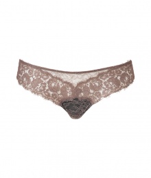Dainty yet sultry, this lace-laden La Perla thong will add a sexy kick to any look - Scalloped trim, contrast colored lining - Perfect under form-fitting evening ensembles or paired with a matching bra for stylish lounging Dainty yet sultry, this lace-laden La Perla thong will add a sexy kick to any look - Scalloped trim, contrast colored lining - Perfect under form-fitting evening ensembles or paired with a matching bra for stylish lounging