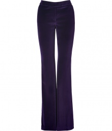 Perfect for a seamless transition from busy office days to chic city cocktails, Rachel Zoes rich velvet tuxedo trousers are a festive choice guaranteed to add a glamorous edge to your outfit - Side and back slit pockets, zip fly, hidden hook and bar closure, satin tuxedo stripes - Tailored fit, flared leg - Team with button-downs and heels, or go all out and wear as a suit