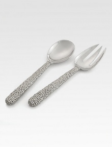 This elegant, polished serving set is handcrafted with organic, textural handles.From the Molten CollectionStainless steel, nickelplateCapacity, 60 oz. 11LHand washImported This elegant, polished serving set is handcrafted with organic, textural handles.From the Molten CollectionStainless steel, nickelplateCapacity, 60 oz. 11LHand washImported